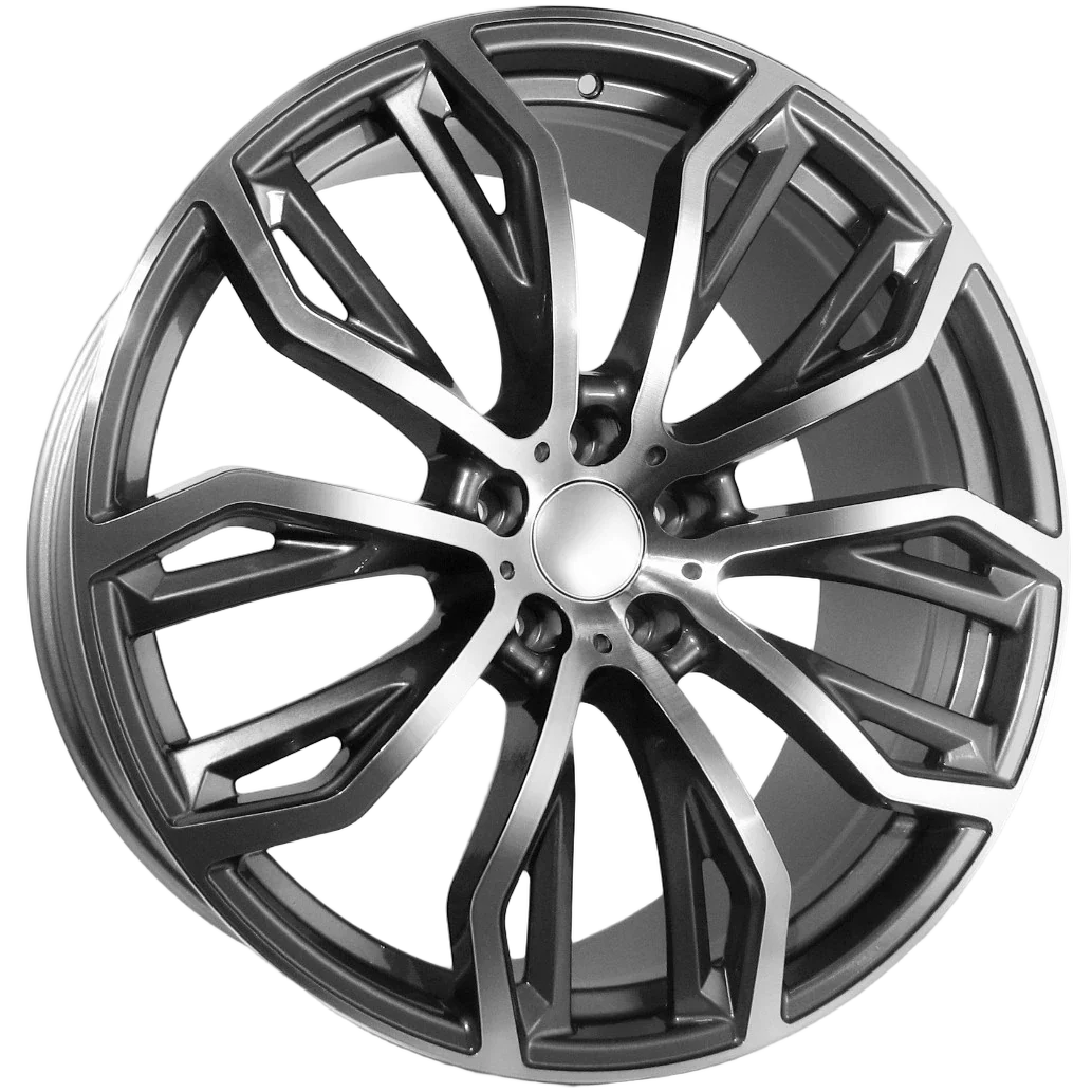 Alu kola Racing Line Puaro 10x22 5x120 ET40 Grey Face Machined