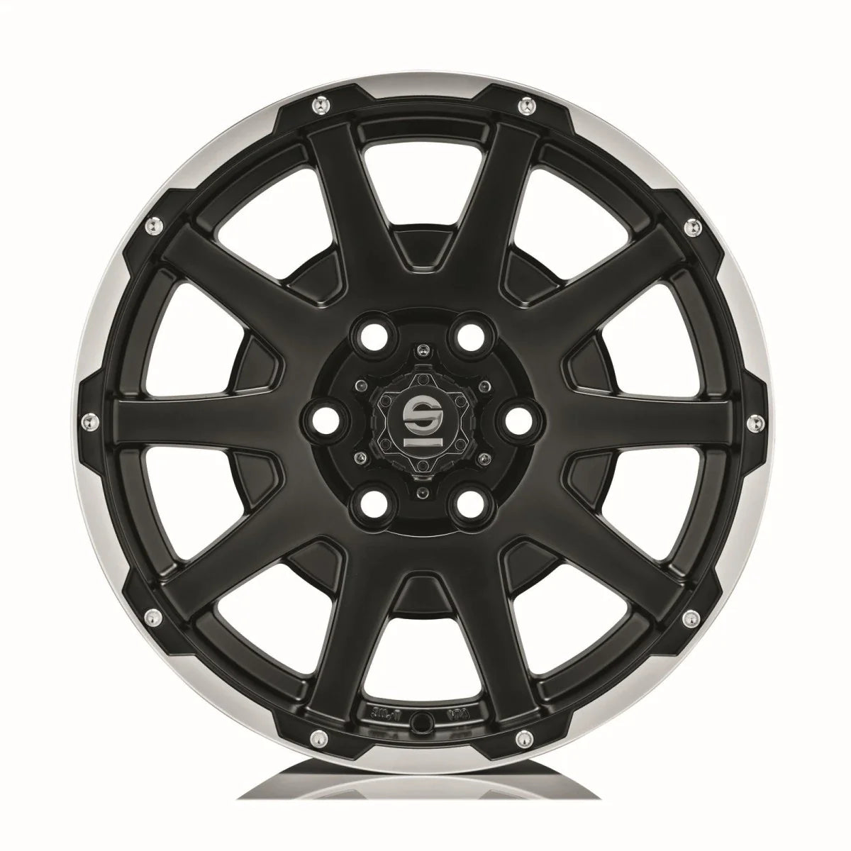 Alu kola SPARCO DAKAR 7.5x17 5x112 ET35 Matt Black Lip Polished+Rivets | Wheelsup.cz