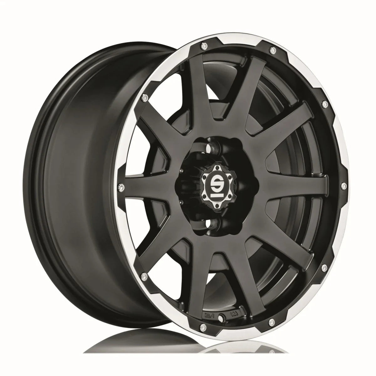 Alu kola SPARCO DAKAR 8.5x18 5x127 ET29 Matt Black Lip Polished+Rivets | Wheelsup.cz