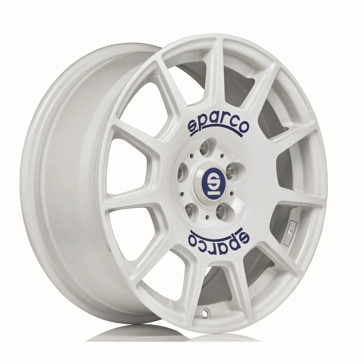 Alu kola SPARCO TERRA 7x16 4x100 ET30 White Blue Lettering | Wheelsup.cz