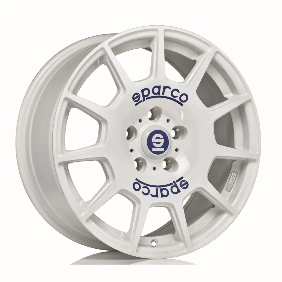 Alu kola SPARCO TERRA 7.5x17 5x110 ET38 White Blue Lettering | Wheelsup.cz
