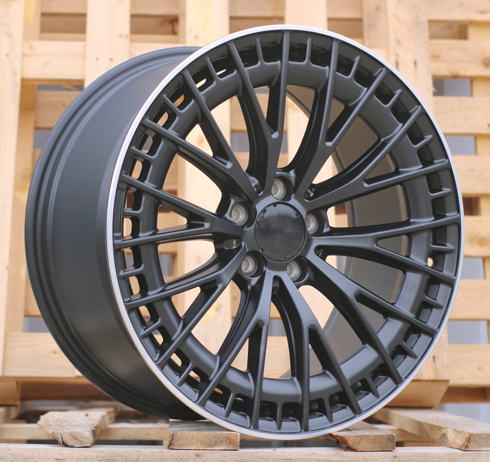 Alu kola pro Mercedes 3S1384 9.5x20 5x112 ET35.5 66.6 Black Half Matt & Polished Lip