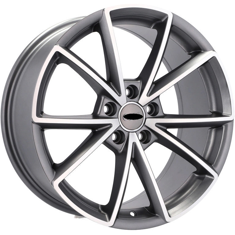 Alu kola pro Audi BK703 7.5x17 5x100 ET39 57.1 Grey Polished Half Matt | Wheelsup.cz