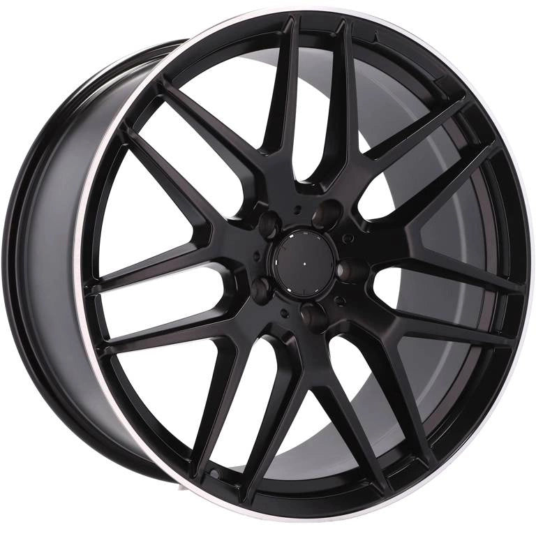 Alu kola pro Mercedes FE115 11x21 5x112 ET38 66.6 Black Half Matt & Polished Lip