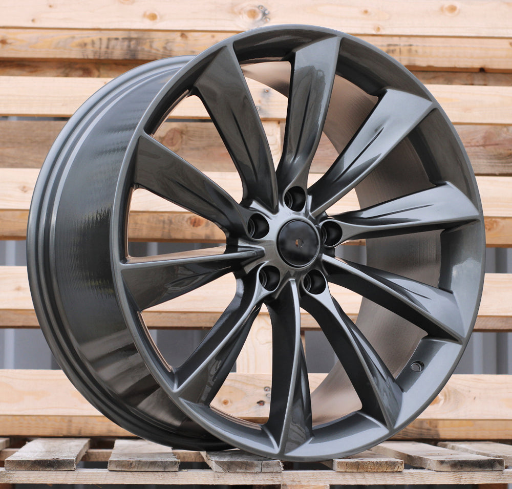 Alu disky pre Tesla 3S209 9.5x19 5x114.3 ET40 64.1 Sivá