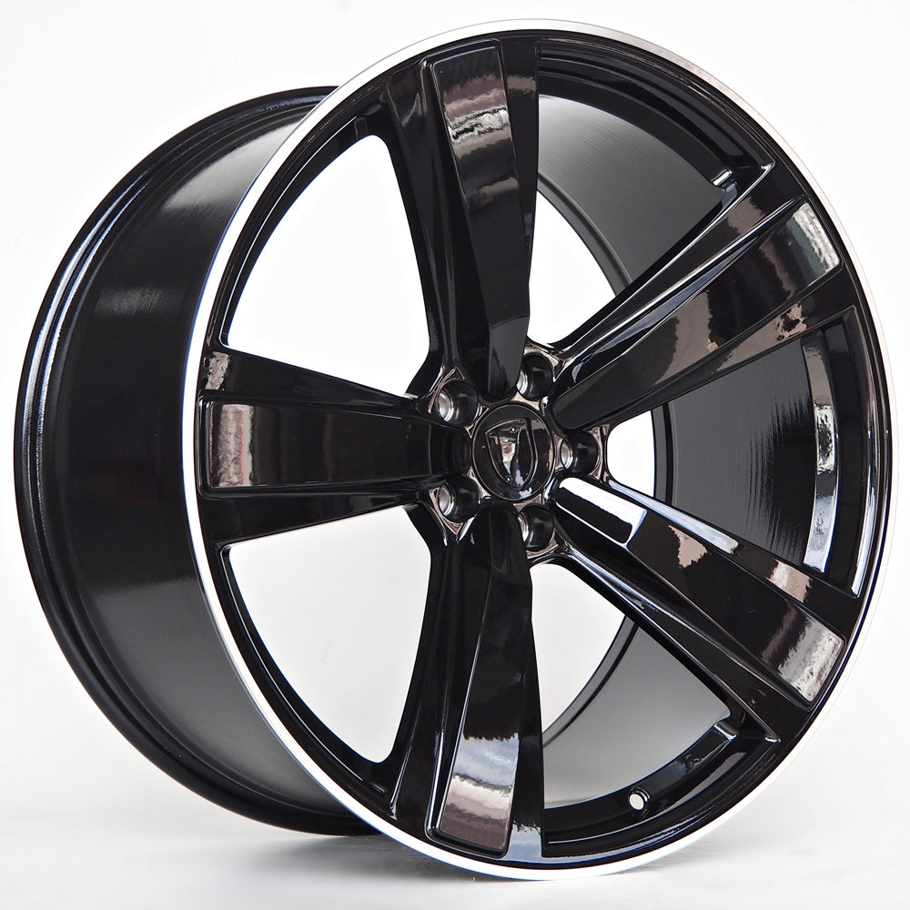 Alu kola pro Marvin 9,5x21 5x112 ET26 66,5 Black Machined Lip | Wheelsup.cz