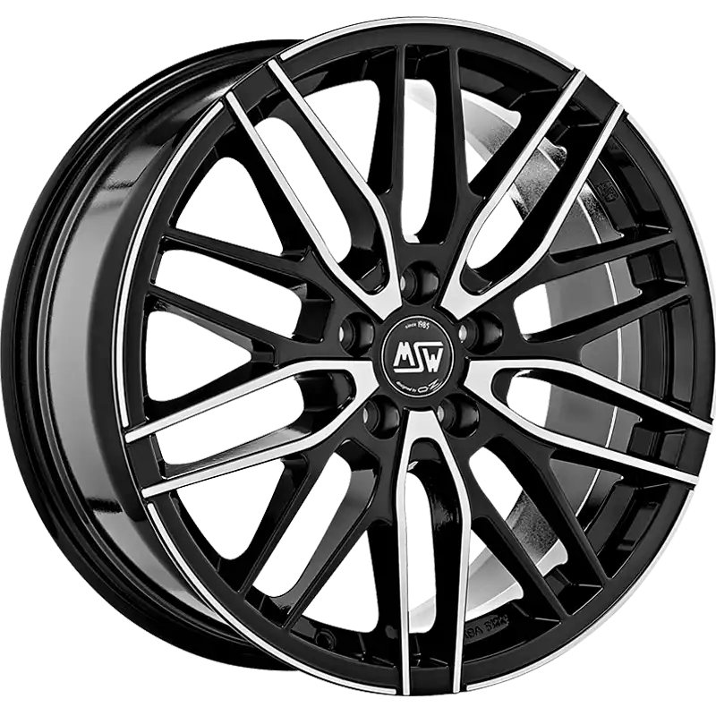 Alu kola MSW 72 8x18 5x112 ET35 Gloss Black Full Polished | Wheelsup.cz