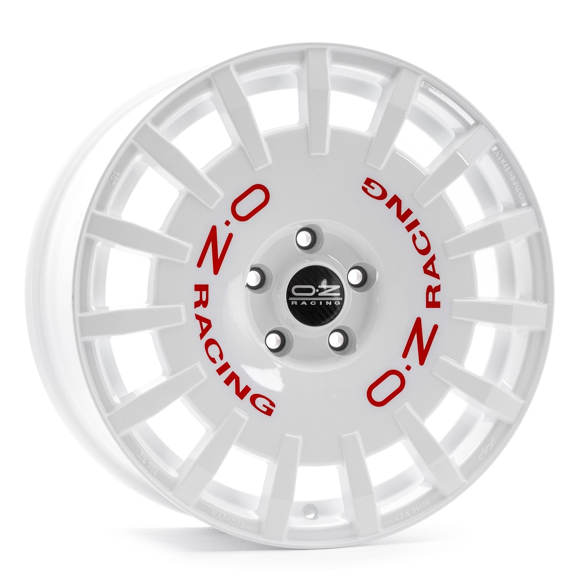 OZ RALLY RACING 7,5x18 5x112 ET50 75 Weiss Lackiert + Rote Schrift - Wheelsup.sk