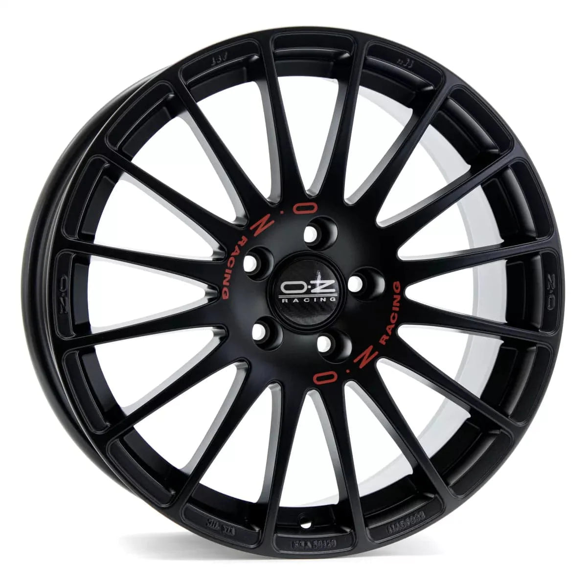 OZ SUPERTURISMO EVOLUZIO0 WRC 8,5x20 5x112 ET45 79 Weiss Lackiert + Rote Schrift - Wheelsup.sk