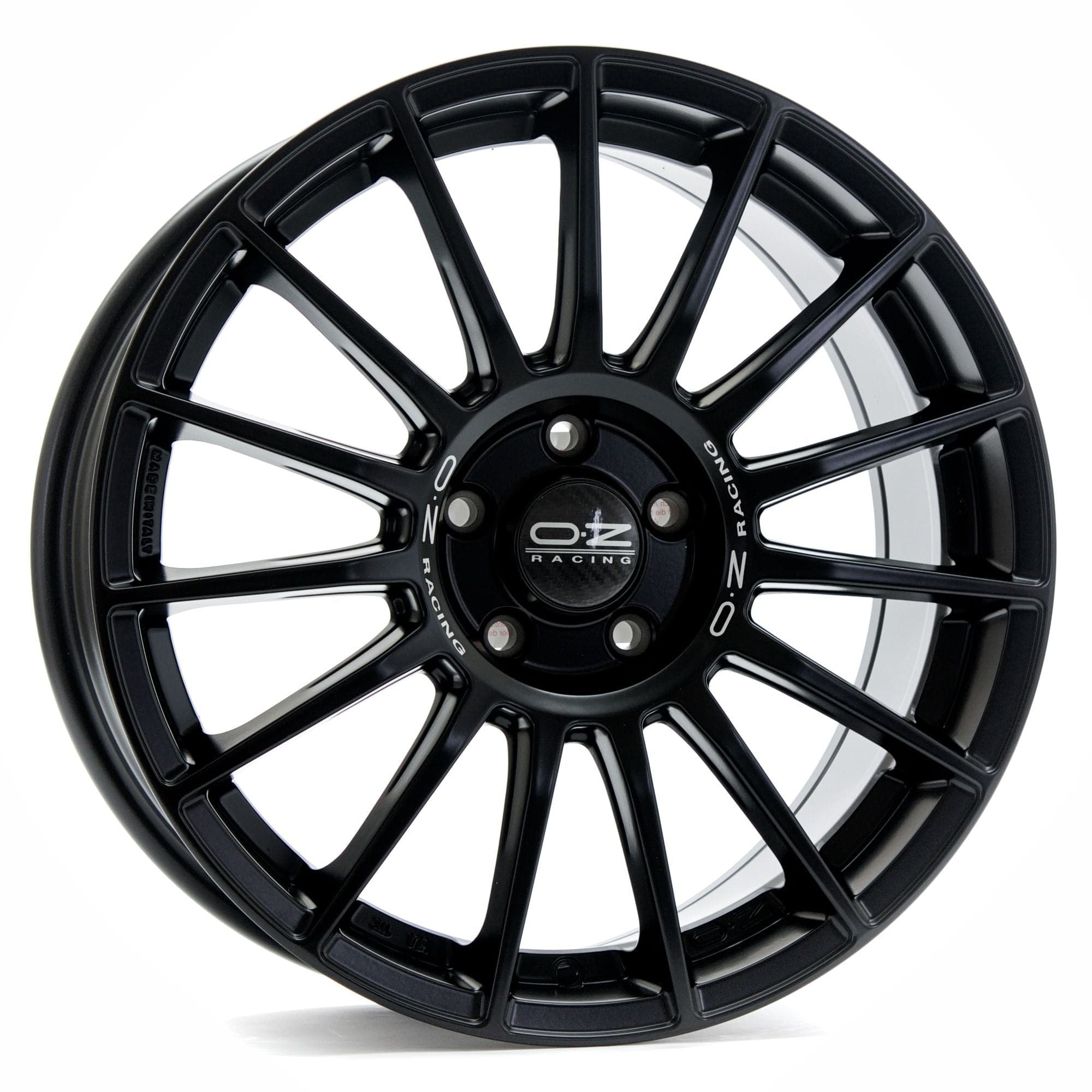 OZ SUPERTURISMO LM 8x18 5x114,3 ET45 75 Matt Black + Silver Lettering - Wheelsup.sk