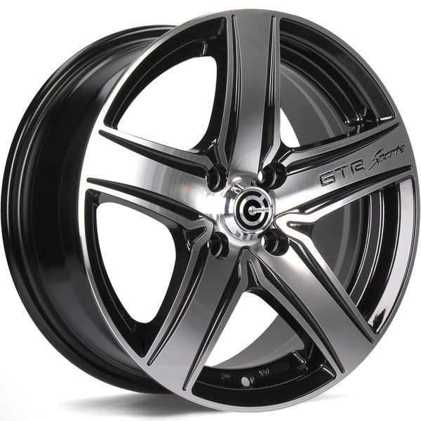 Alu kola Carbonado GTRSPORTS1 5.5x13 4x100 ET30 67.1 Black Front Polished | Wheelsup.cz