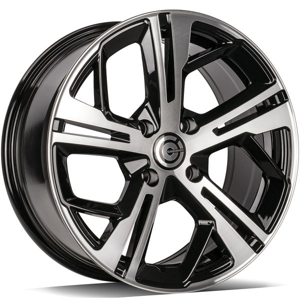 Alu kola Carbonado Angers 7x16 4x108 ET20 65.1 Black Front Polished | Wheelsup.cz
