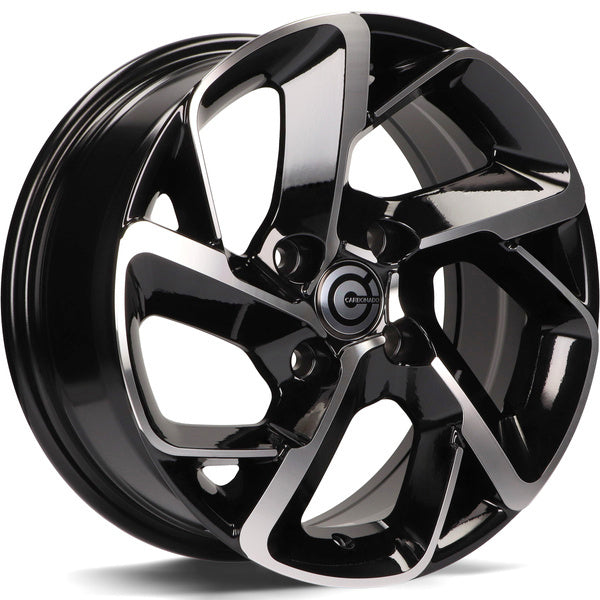 Alu kola Carbonado Nantes 7x16 4x108 ET25 65.1 Black Front Polished | Wheelsup.cz