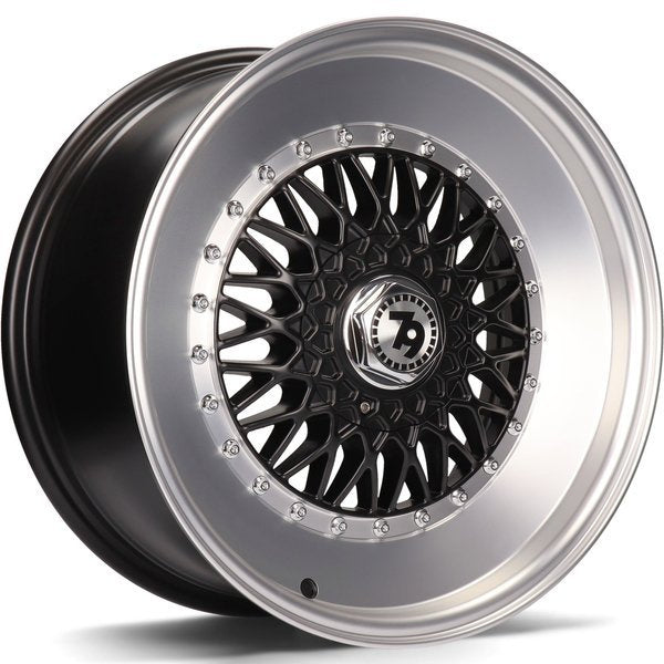 Alu kola seventy9 SV-F 8x17 5x112 ET30 72.6 Matt Black Front Polished Lip Polished | Wheelsup.cz