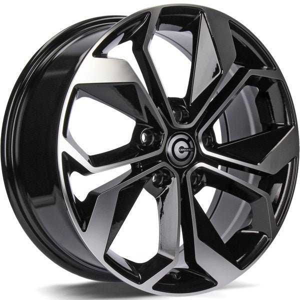Alu kola Carbonado Raptor 7x17 5x114.3 ET45 73.1 Black Front Polished | Wheelsup.cz