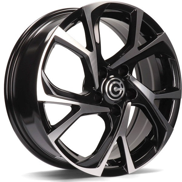 Alu kola Carbonado Tokio 6.5x17 5x114.3 ET40 73.1 Black Front Polished | Wheelsup.cz