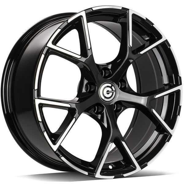 Alu kola Carbonado River 8x18 5x112 ET45 66.45 Black Front Polished | Wheelsup.cz