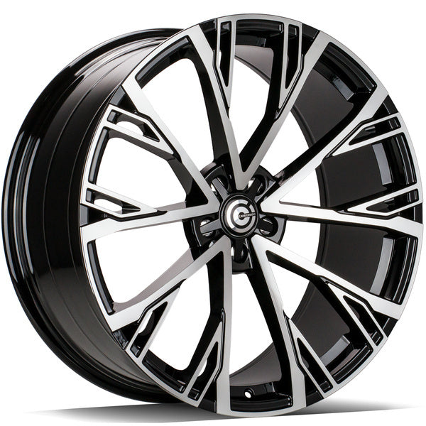 Alu kola Carbonado Star 9x20 5x112 ET30 66.5 Black Front Polished | Wheelsup.cz
