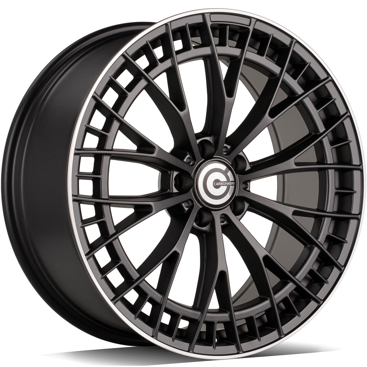 Alu kola Carbonado Upscale 8.5x20 5x112 ET35 66.6 Deep Matt Black Lip Polished | Wheelsup.cz