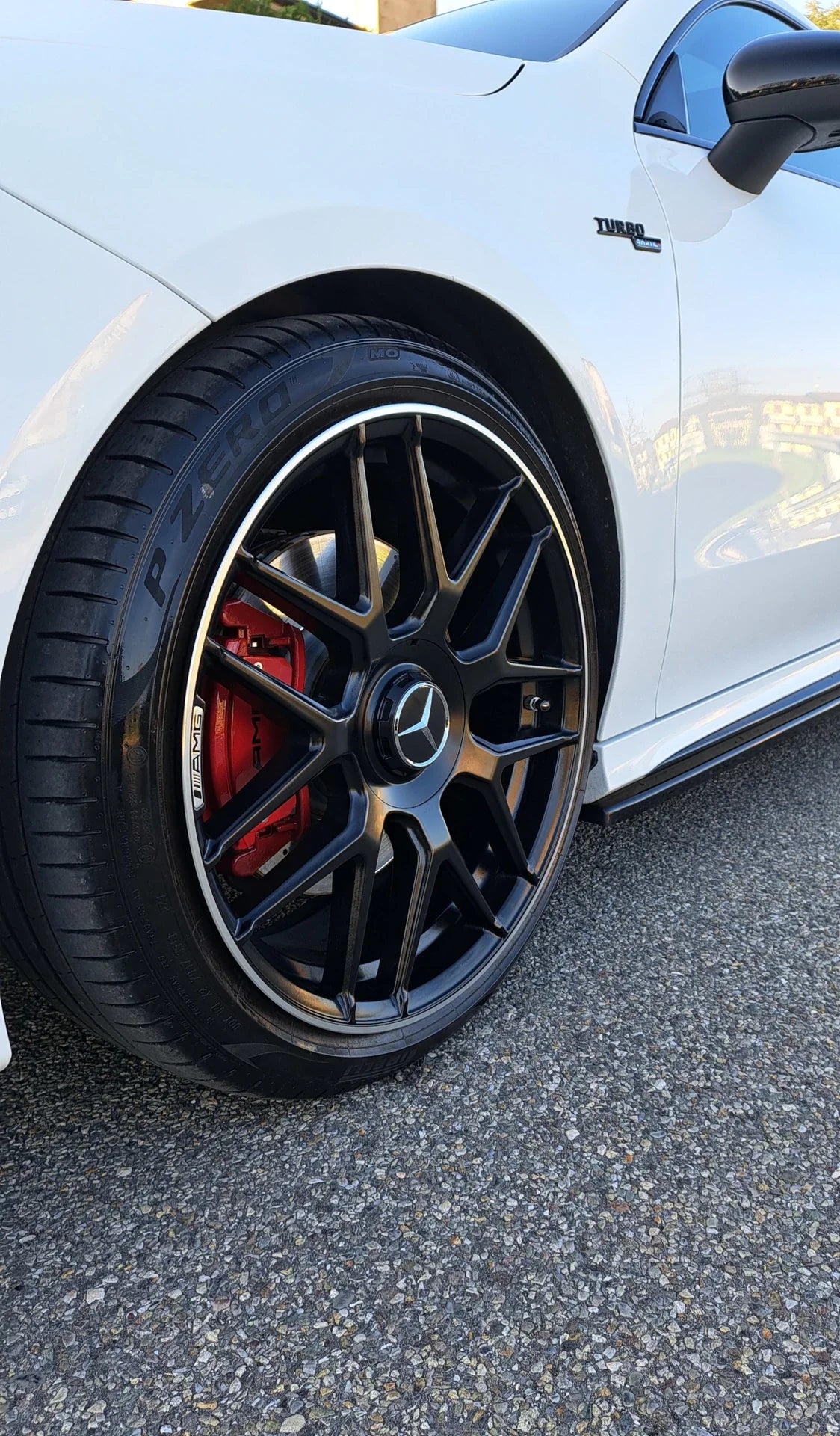 Alu kola pro Mercedes B5318 8.5x21 5x112 ET35 66.6 Black Half Matt & Polished Lip – na voze 3