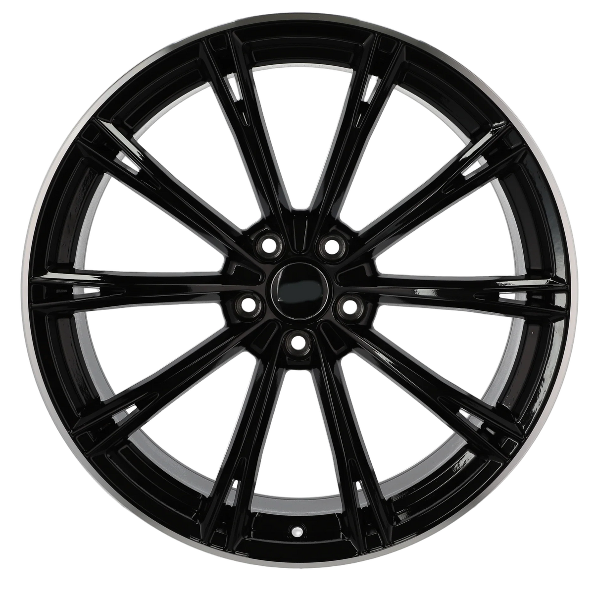 Alu kola pro Audi H5060 8.5x19 5x112 ET32 66.6 Black & Polished Lip