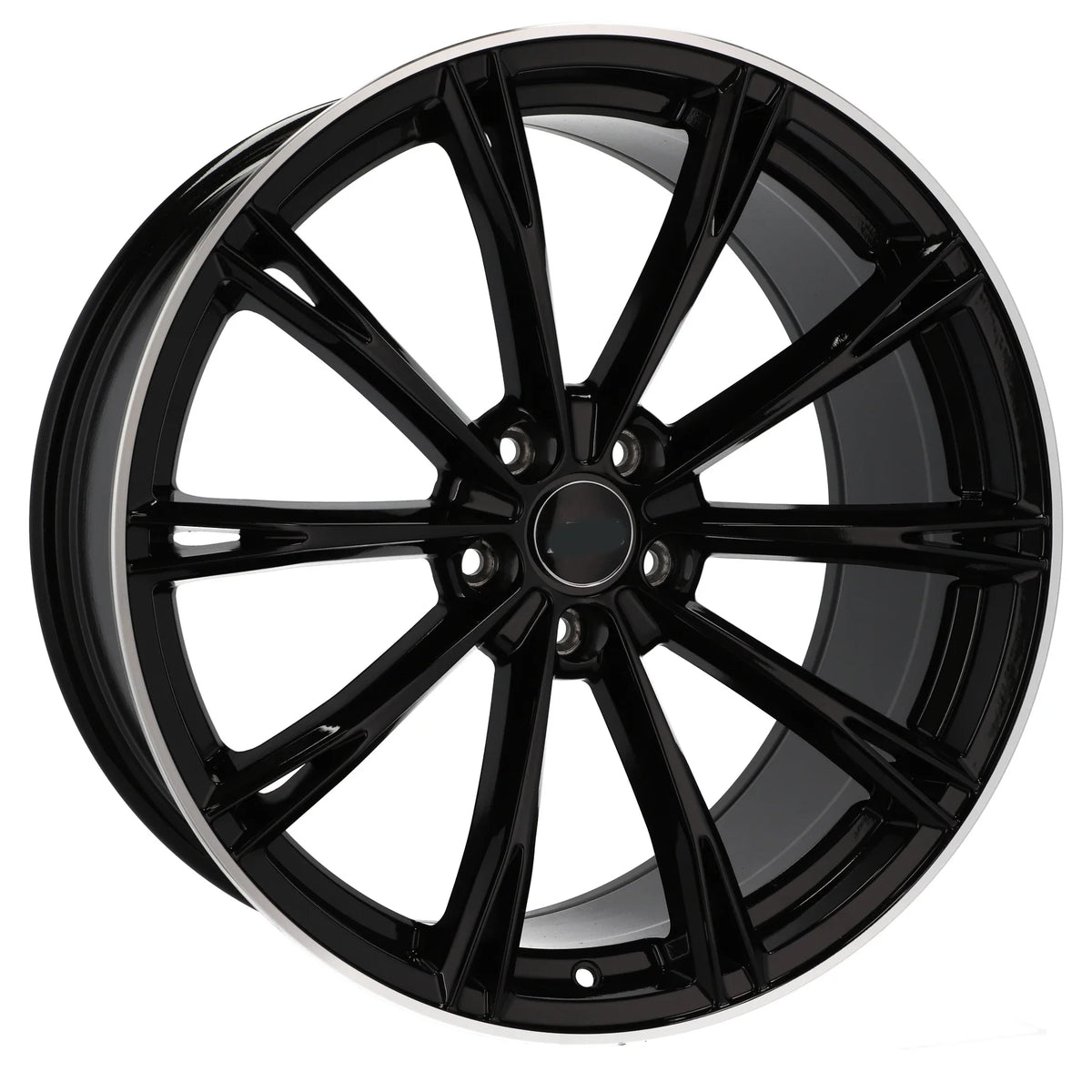 Alu kola pro Audi H5060 8.5x19 5x112 ET32 66.6 Black & Polished Lip – detail 1