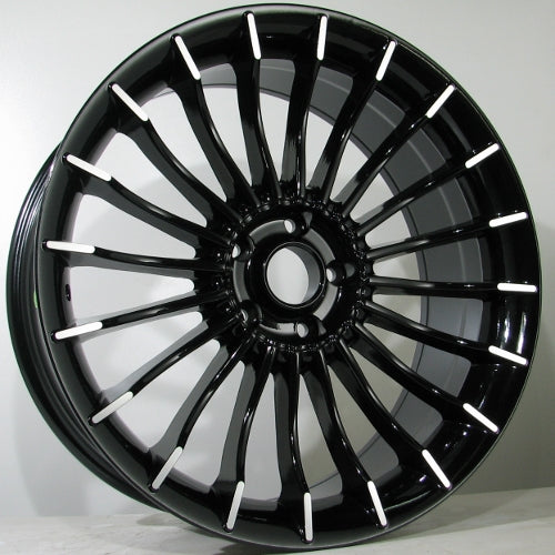 Racing Line Split 9,5x19 5x120 ET38 fekete arc, megmunkált