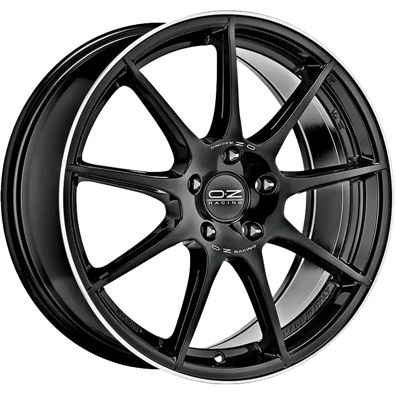 Alu kola OZ VELOCE GT 8x18 5x114.3 ET45 Gloss Black+Diamond Lip+Silver Lettering | Wheelsup.cz