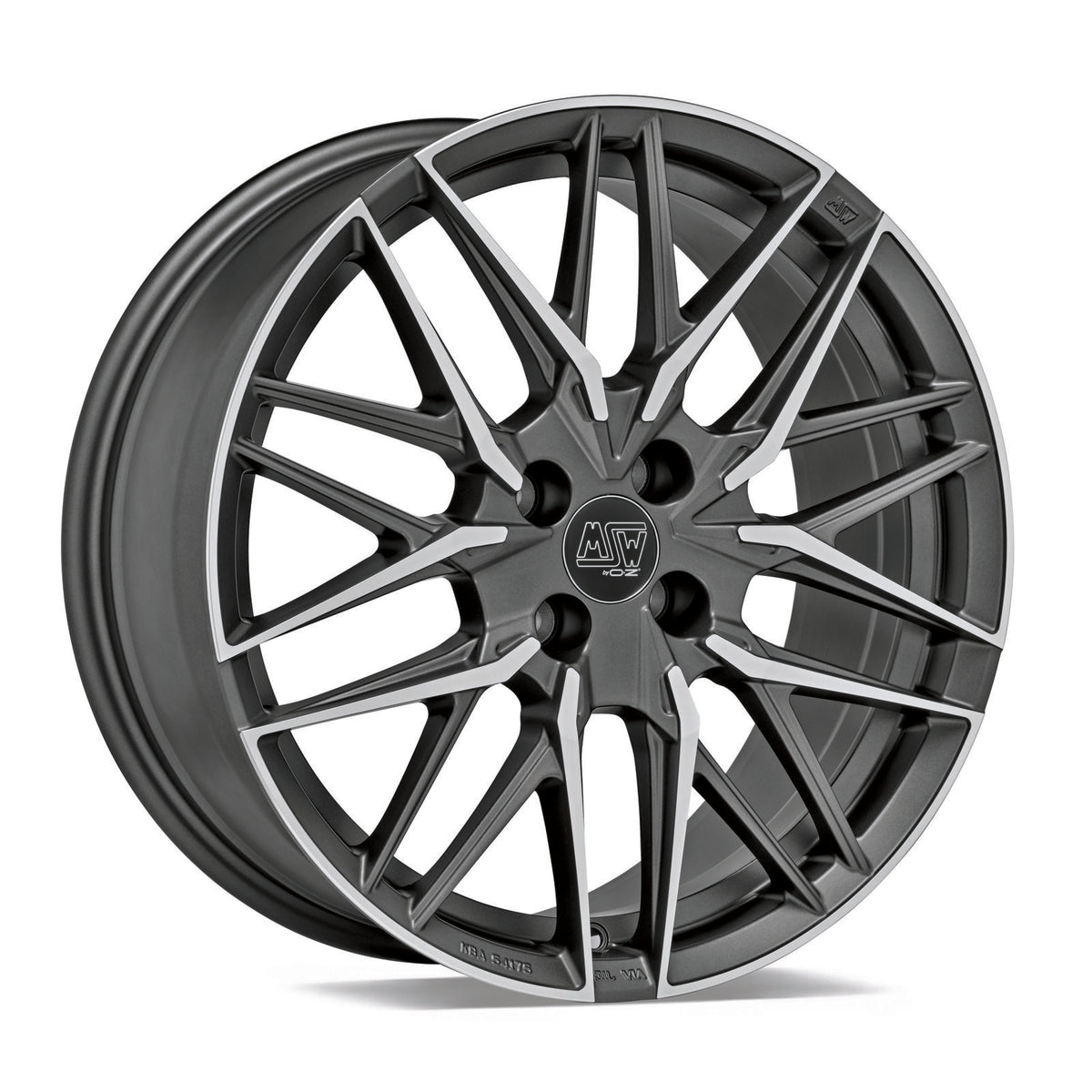 Alu kola MSW 50-4 7.5x18 4x108 ET25 Matt Gun Metal Full Polished (Mgmfp) | Wheelsup.cz
