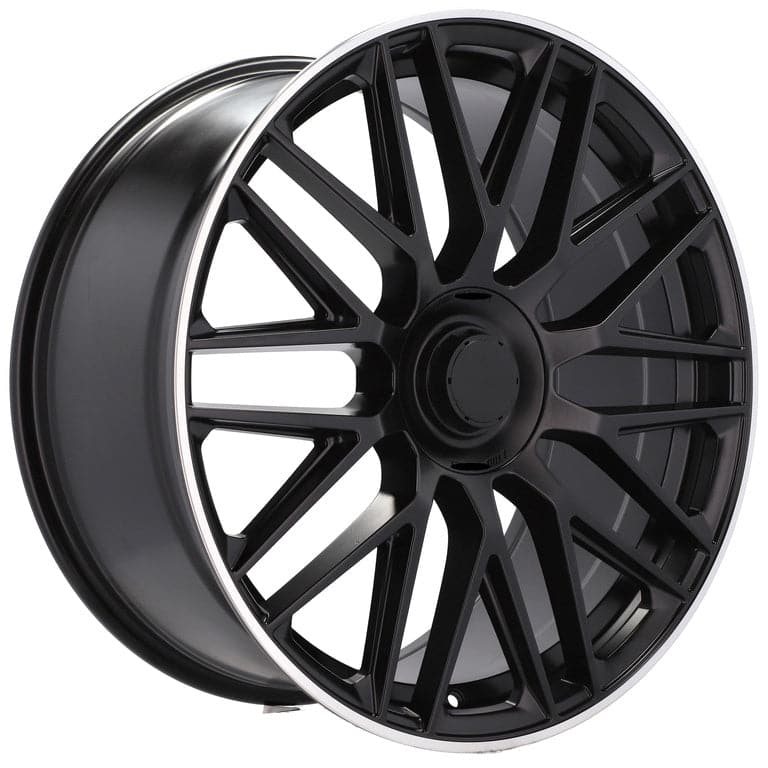 Alu kola pro Mercedes B1766 10x22 5x112 ET45 66.6 Black Half Matt & Polished Lip