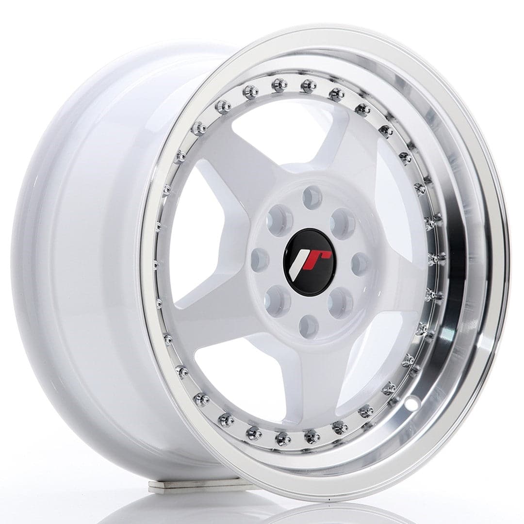 Alu kola Japan Racing JR6 15x7 ET25 4x100/108 White w/Machined Lip WheelsUp