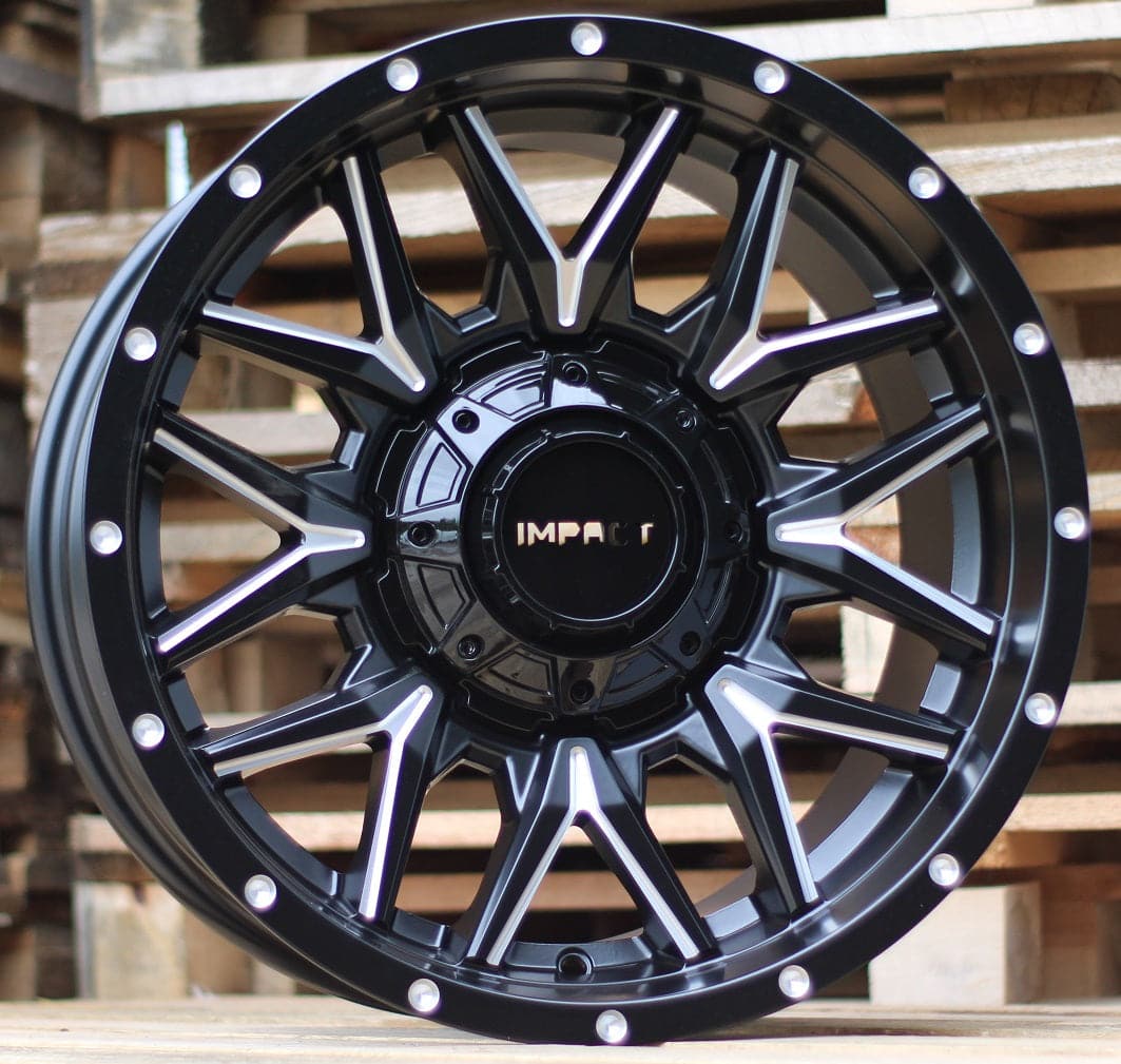 Racingline B1592 18x9 6x114.3 ET-12 Black Matt & Polished Lip SUV, Off Road - Wheelsup.sk