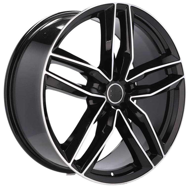 Racingline BK690 16x7 5x100 ET34 Black Polished Audi - Wheelsup.sk