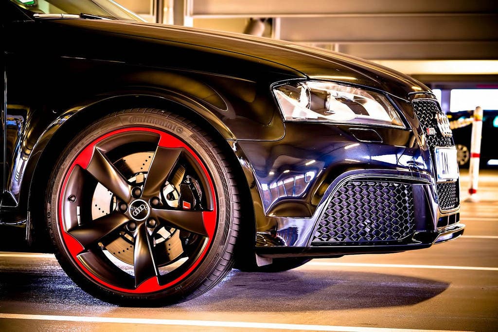 Racingline BK217 19x8.5 5x112 ET45 Black & Red Line Audi - Wheelsup.sk
