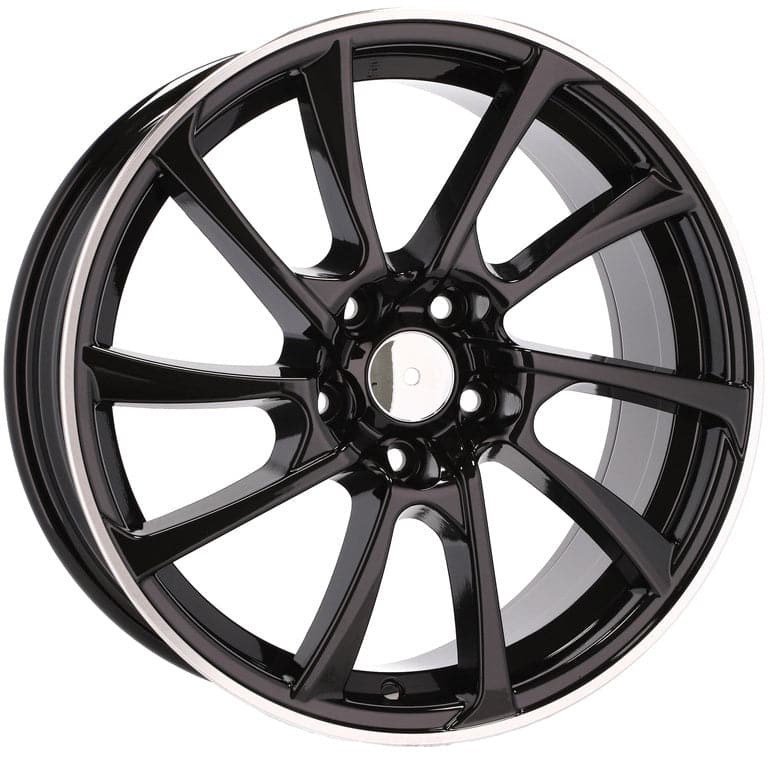 Racingline B1135 19x8.5 5x112 ET35 Black & Polished Lip Audi - Wheelsup.sk