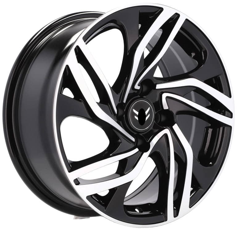 Racingline BK607 16x7 4x108 ET25 Black Polished Citroen - Wheelsup.sk