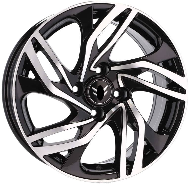 Racingline BK607 16x7 4x108 ET25 Black Polished Citroen - Wheelsup.sk