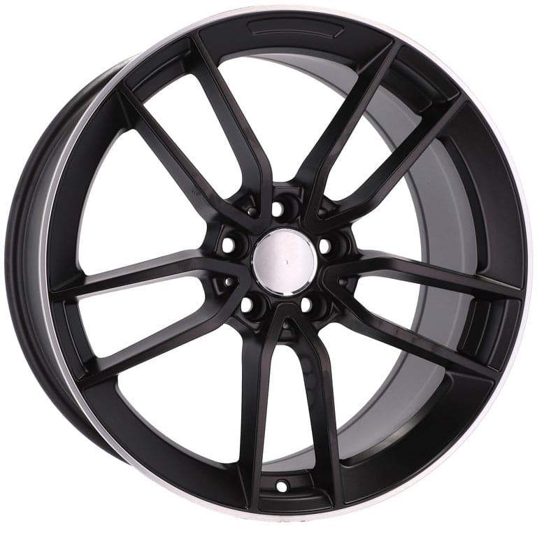 Racingline B5461 19x8 5x112 ET43 Black Half Matt & Polished Lip Mercedes - Wheelsup.sk