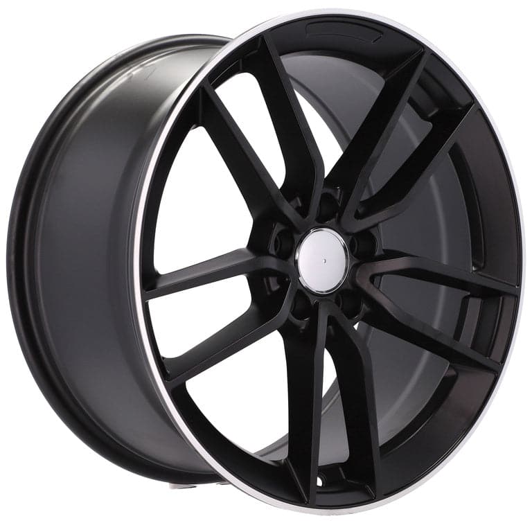 Racingline B5461 19x8 5x112 ET43 Black Half Matt & Polished Lip Mercedes - Wheelsup.sk