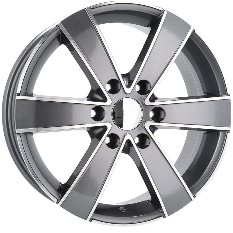 Racingline BK474 17x7 6x130 ET50 Grey Polished Mercedes - Wheelsup.sk
