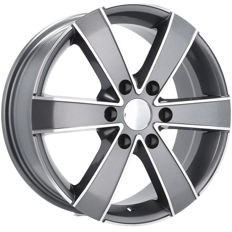 Racingline BK474 17x7 6x130 ET50 Grey Polished Mercedes - Wheelsup.sk