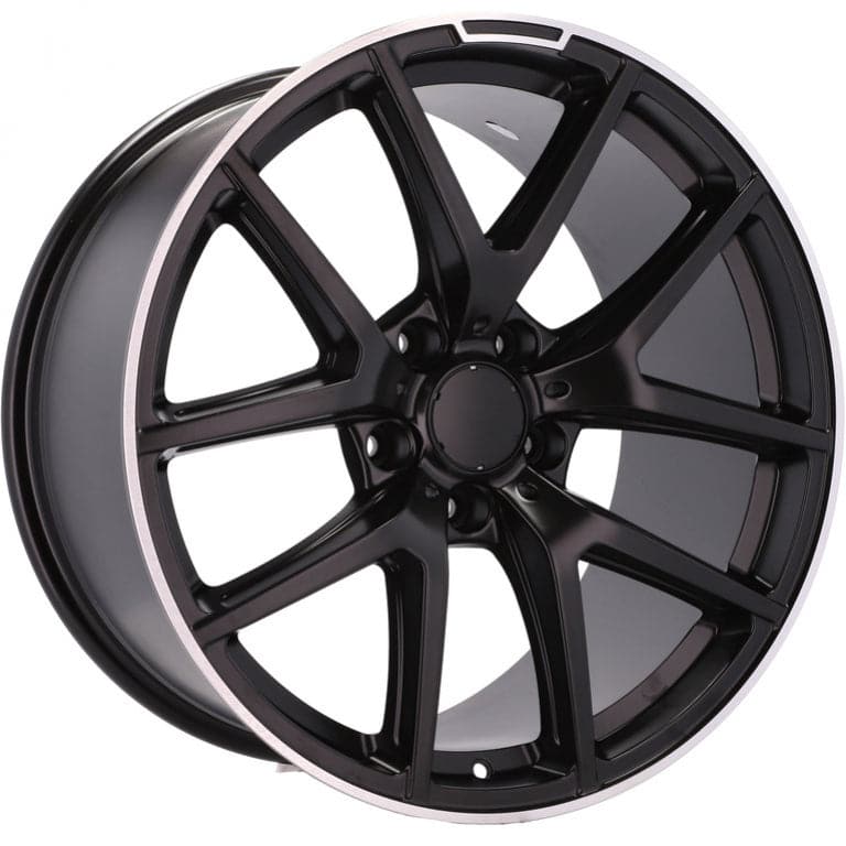 Racingline A8221 20x10 5x130 ET50 Black & Polished Lip Mercedes - Wheelsup.sk