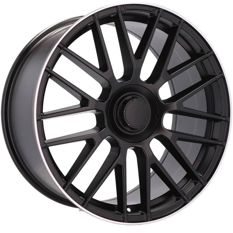 Alu kola pro Mercedes B1268 9x19 5x112 ET52 66.6 Black Half Matt & Polished Lip