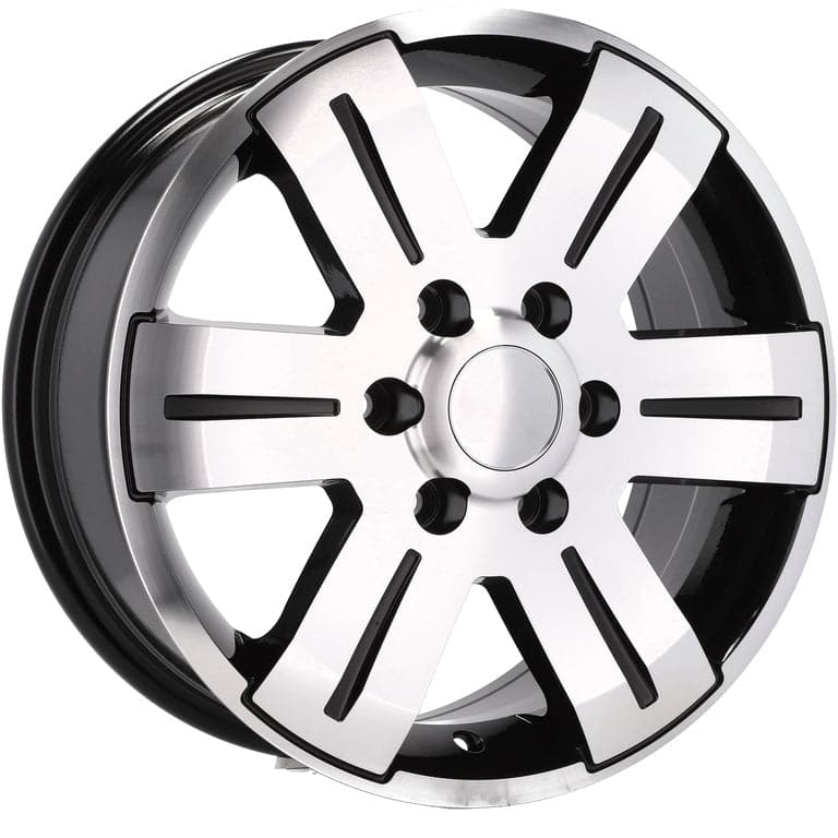 Racingline BK562 16x7 6x125 ET55 Black Polished Audi - Wheelsup.sk