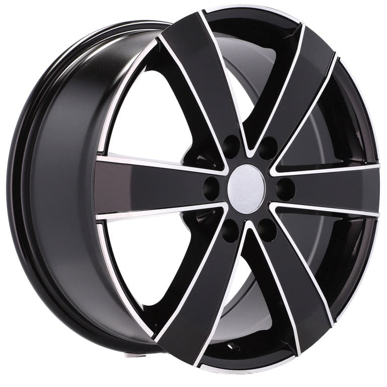Racingline BK474 16x7 6x130 ET60 Black Polished Mercedes - Wheelsup.sk