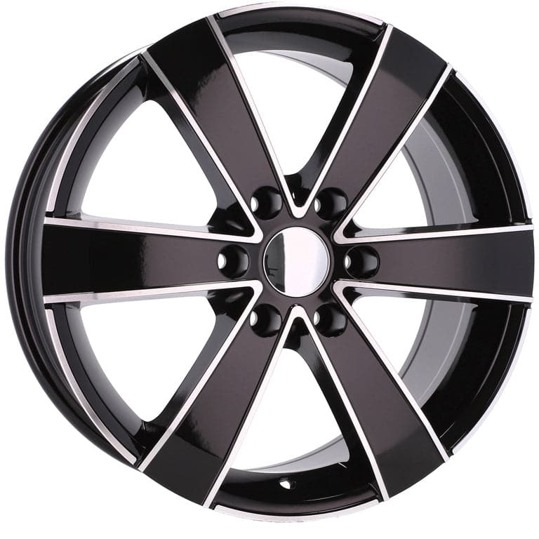 Racingline BK474 16x7 6x130 ET60 Black Polished Mercedes - Wheelsup.sk