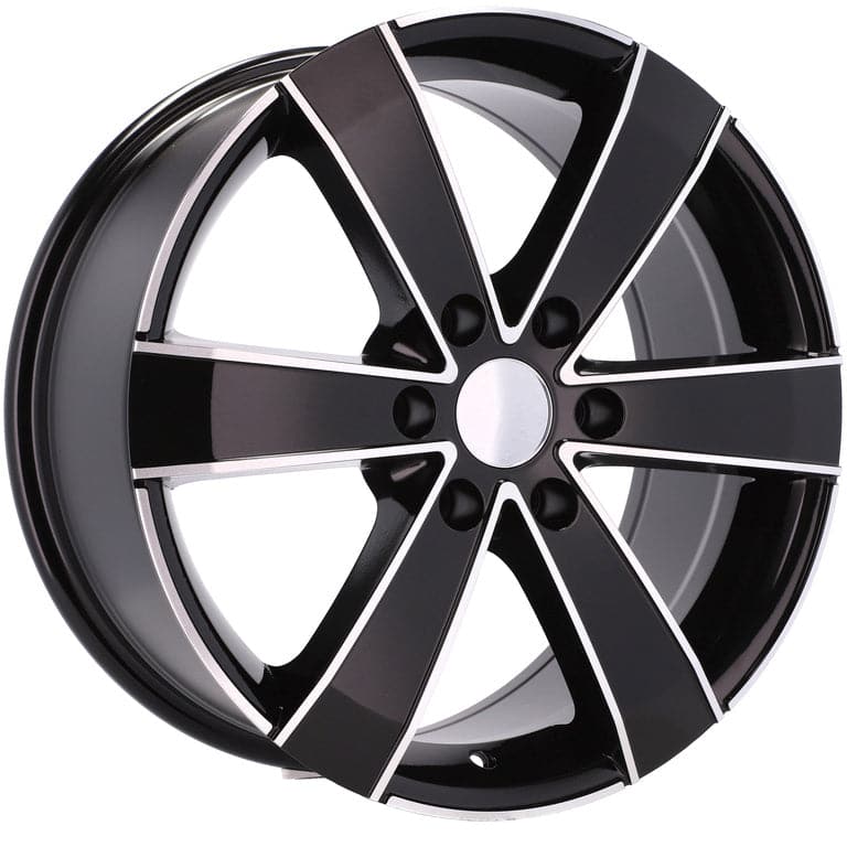 Racingline BK474 16x7 6x130 ET60 Black Polished Mercedes - Wheelsup.sk