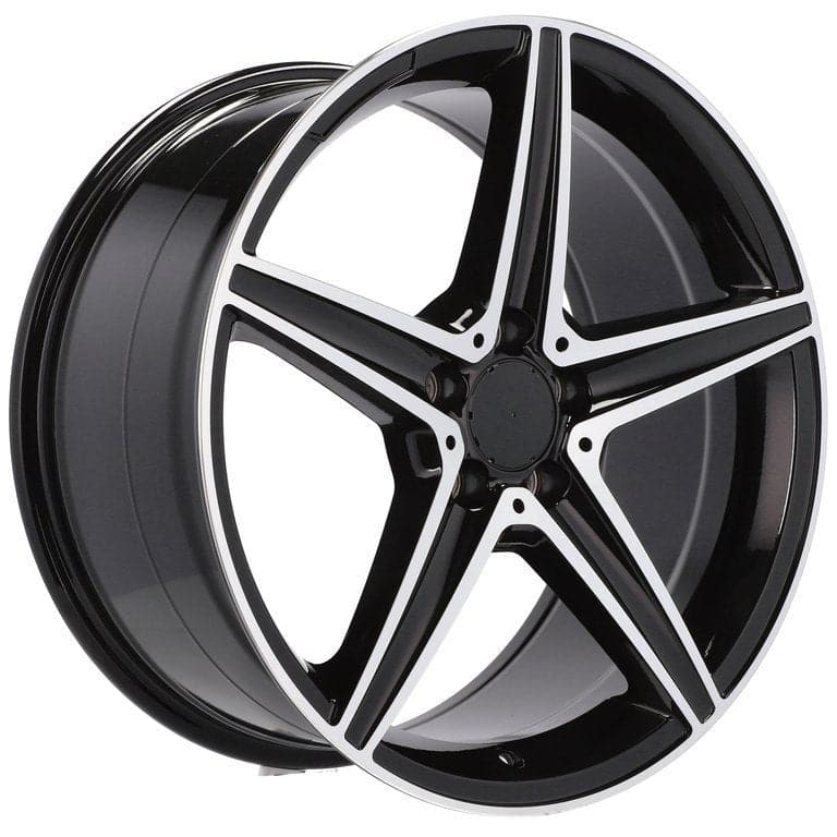 Racingline B5052 18x7.5 5x112 ET44 Black Polished Mercedes - Wheelsup.sk