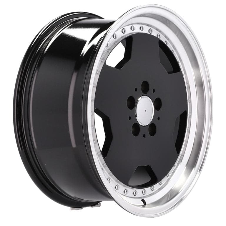 Racingline B5852 18x8 5x112 ET35 Black & Polished Lip Mercedes - Wheelsup.sk