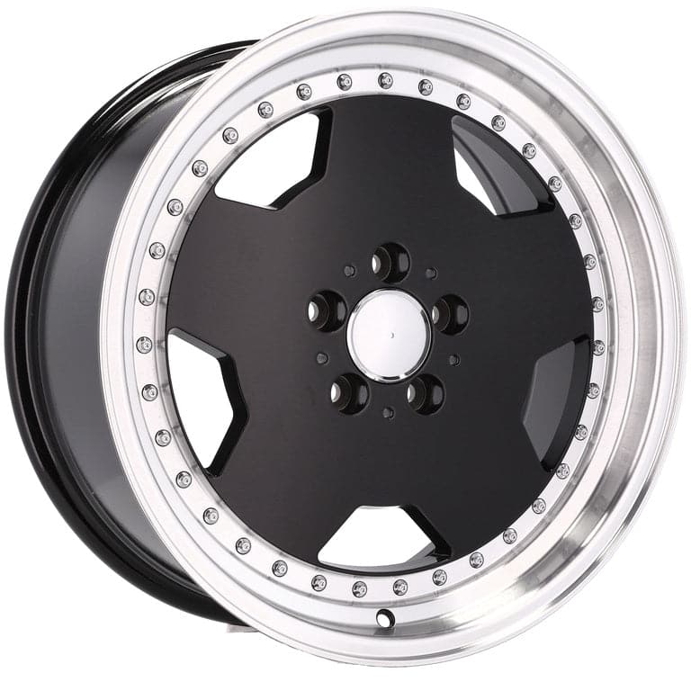 Racingline B5852 18x8 5x112 ET35 Black & Polished Lip Mercedes - Wheelsup.sk